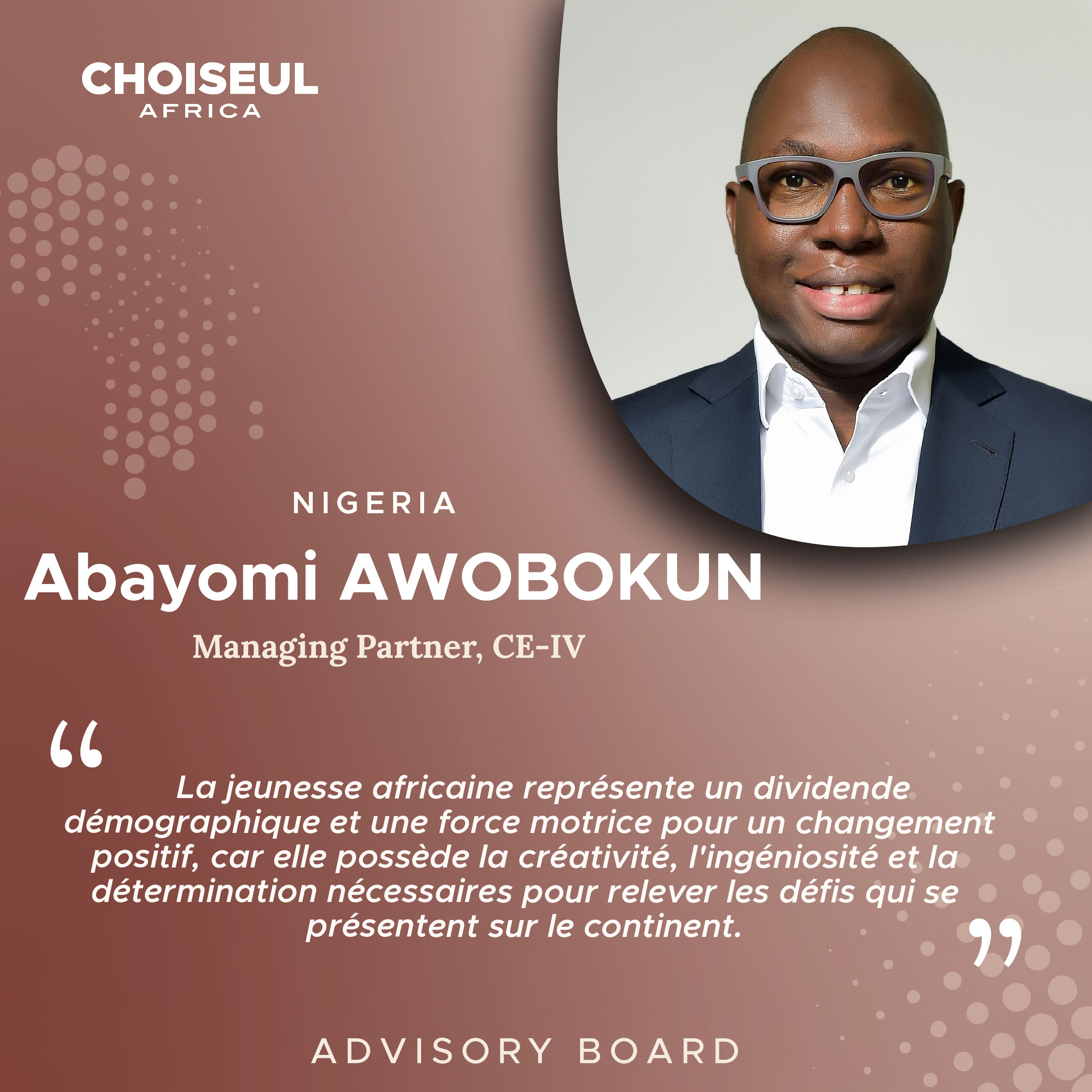 Portrait d’Advisory Board : Abayomi Awobokun