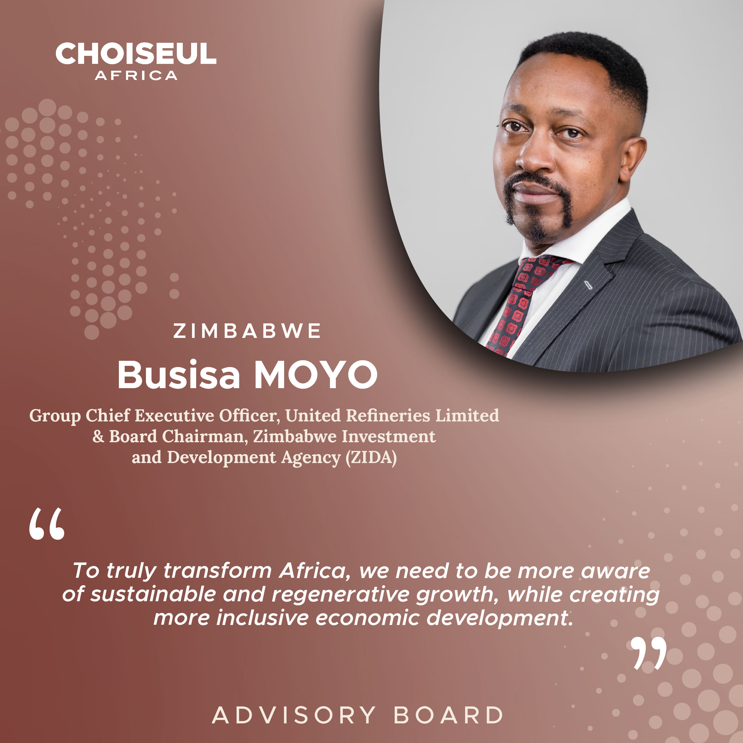 Advisory Board Portrait : Busisa MOYO