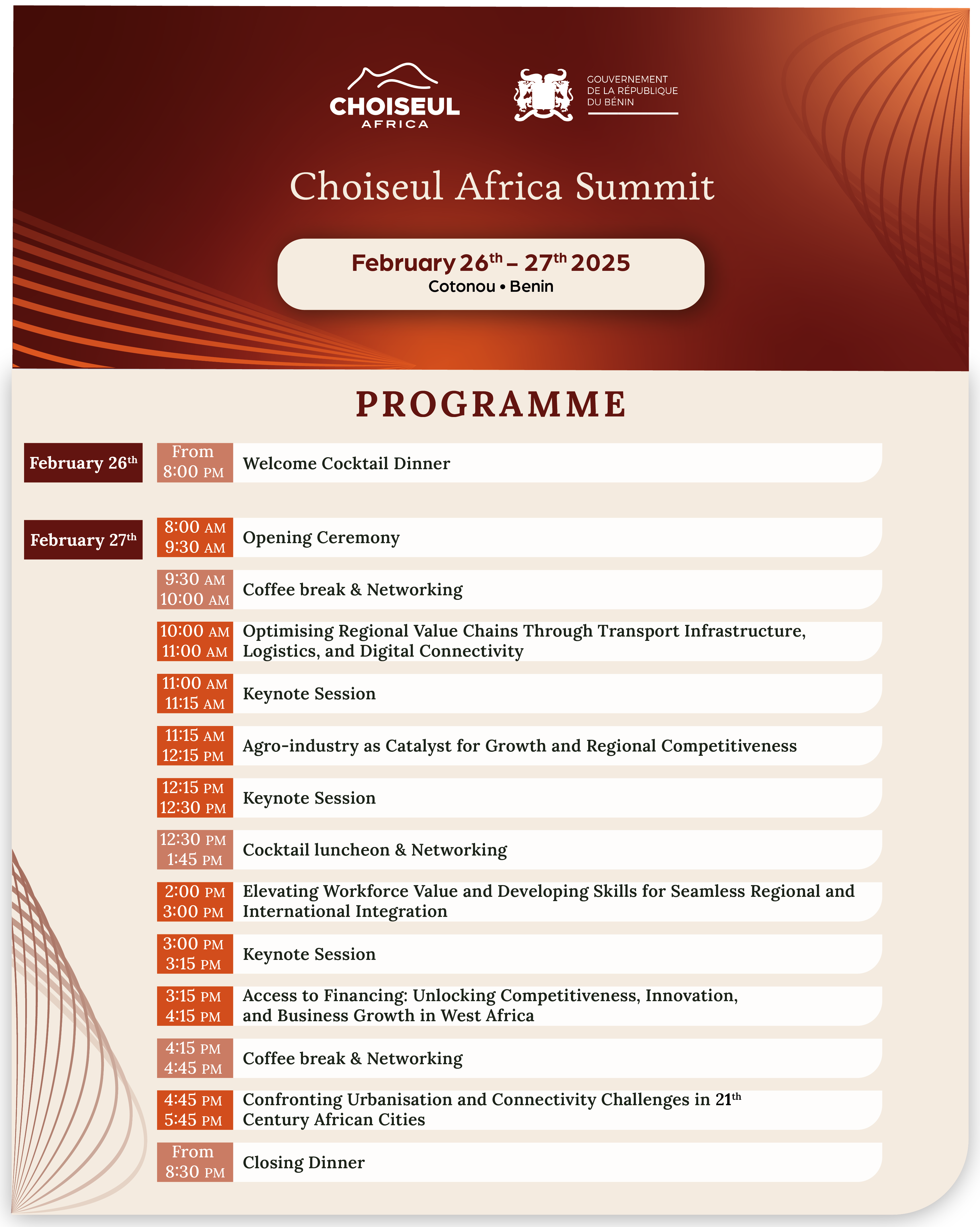 choiseul africa summit in benin